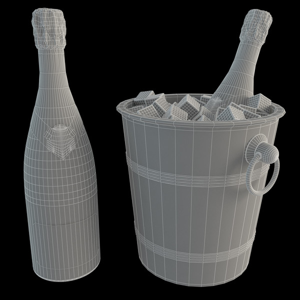 maya champagne ice bucket - Champagne Ice Bucket by happy3D